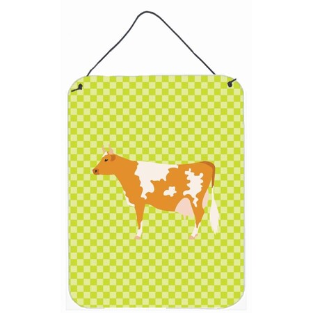 Carolines Treasures Guernsey Cow Green Wall or Door Hanging Prints BB7647DS1216